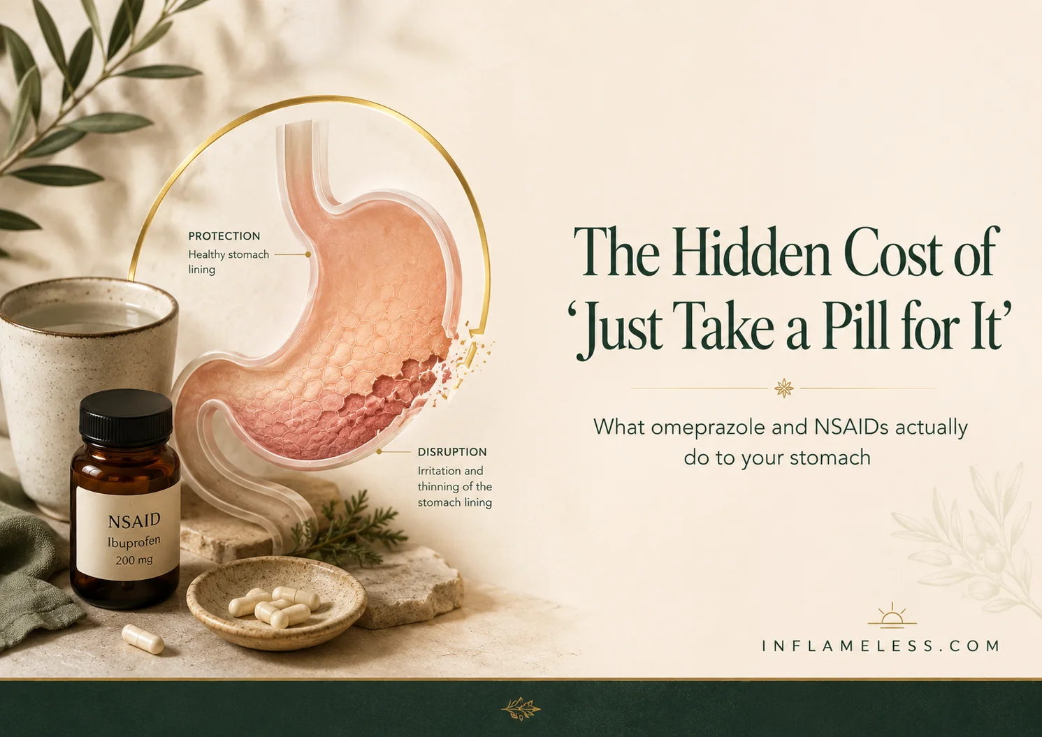 The Hidden Cost of "Just Take a Pill for It": What Omeprazole and NSAIDs Actually Do to Your Stomach