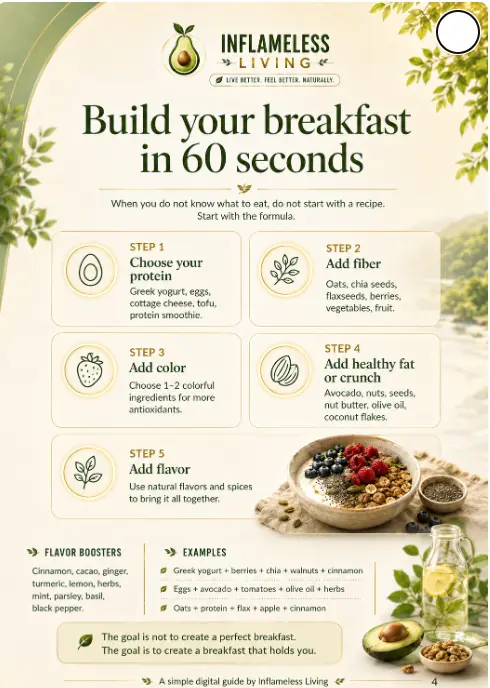 Build Your Anti-Inflammatory Breakfast: 10 Easy Breakfast Formulas for Steady Energy