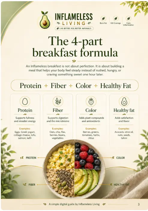 Build Your Anti-Inflammatory Breakfast: 10 Easy Breakfast Formulas for Steady Energy